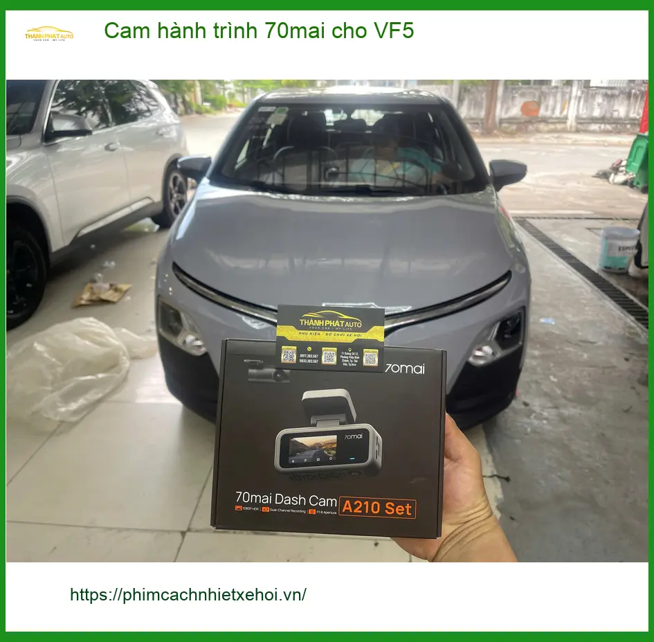 Chị Diễm lắp cam hành trình 70mai cho VF5 Quận 9 để an tâm khi lái xe ảnh thực tế 3