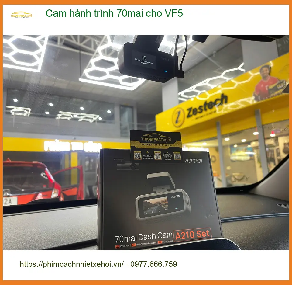 Chị Diễm lắp cam hành trình 70mai cho VF5 Quận 9 để an tâm khi lái xe ảnh thực tế 4