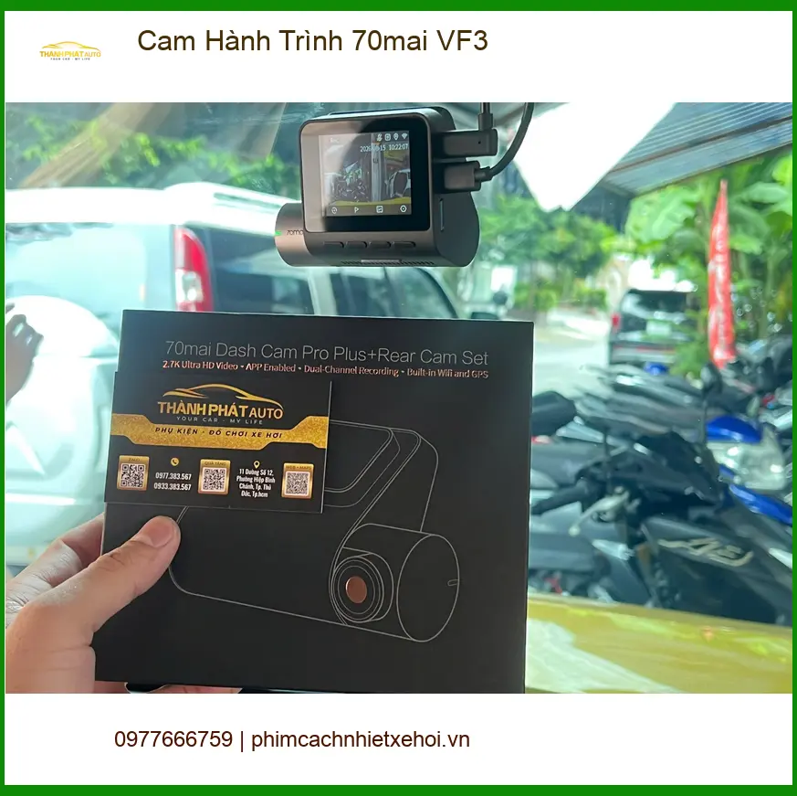 Chị Thùy gắn Cam Hành Trình 70mai cho VF3 tại Thủ Đức để an toàn hơn