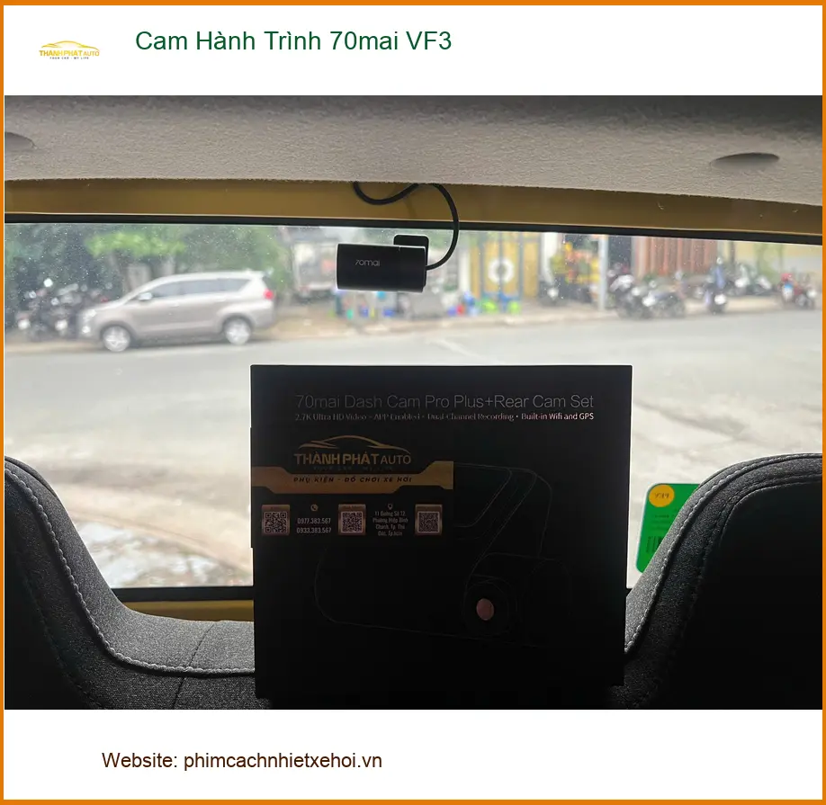 Chị Thùy gắn Cam Hành Trình 70mai cho VF3 tại Thủ Đức để an toàn hơn ảnh thực tế 3