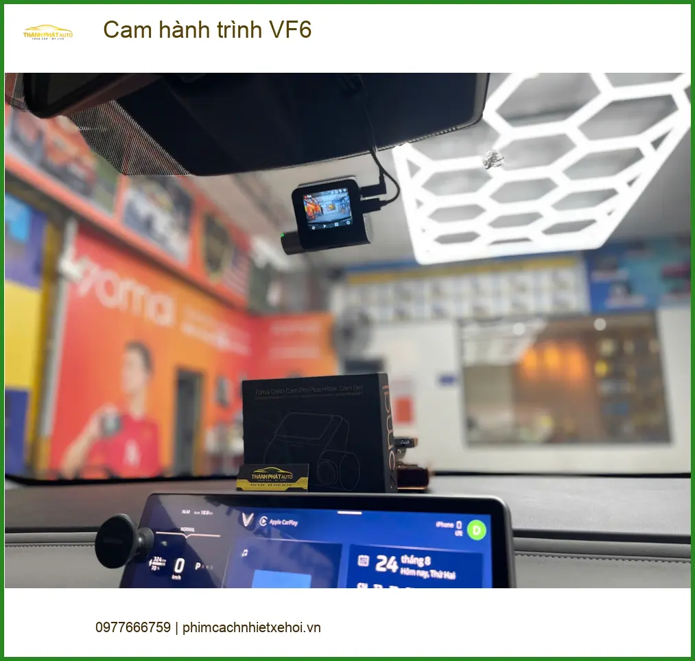 Chị Thảo lắp cam hành trình VF6 tại Quận 12 để an tâm lái xe đường đông ảnh thực tế 2