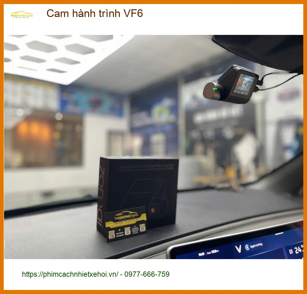 Chị Thảo lắp cam hành trình VF6 tại Quận 12 để an tâm lái xe đường đông ảnh thực tế 4