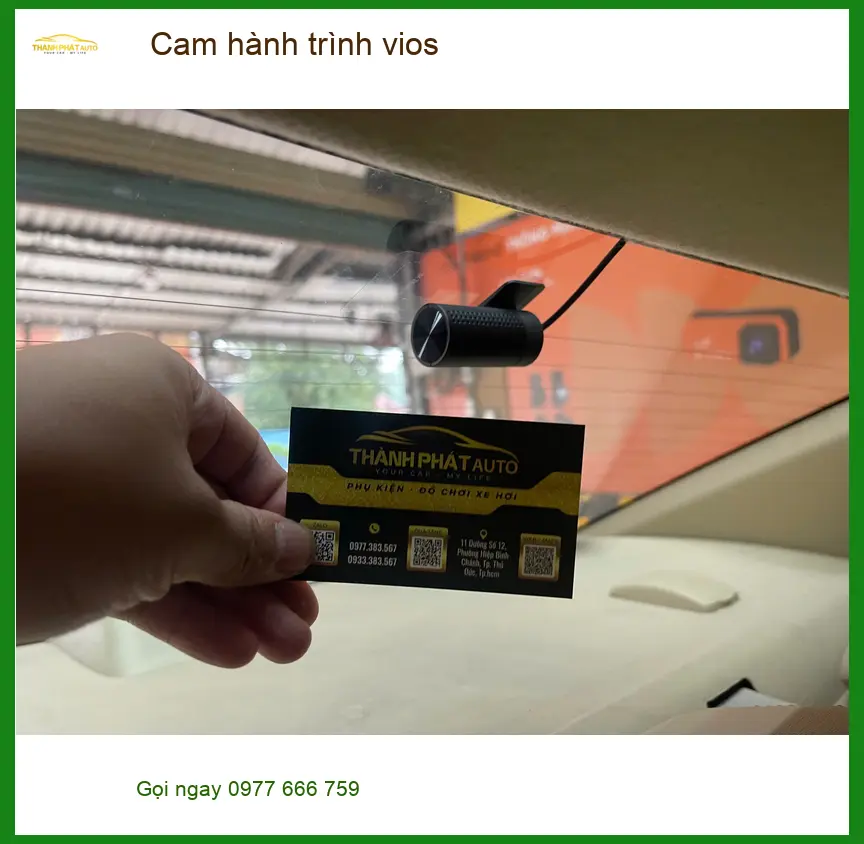 Anh Minh lắp cam hành trình Vios tại Quận 12 để bảo vệ xe sau va chạm