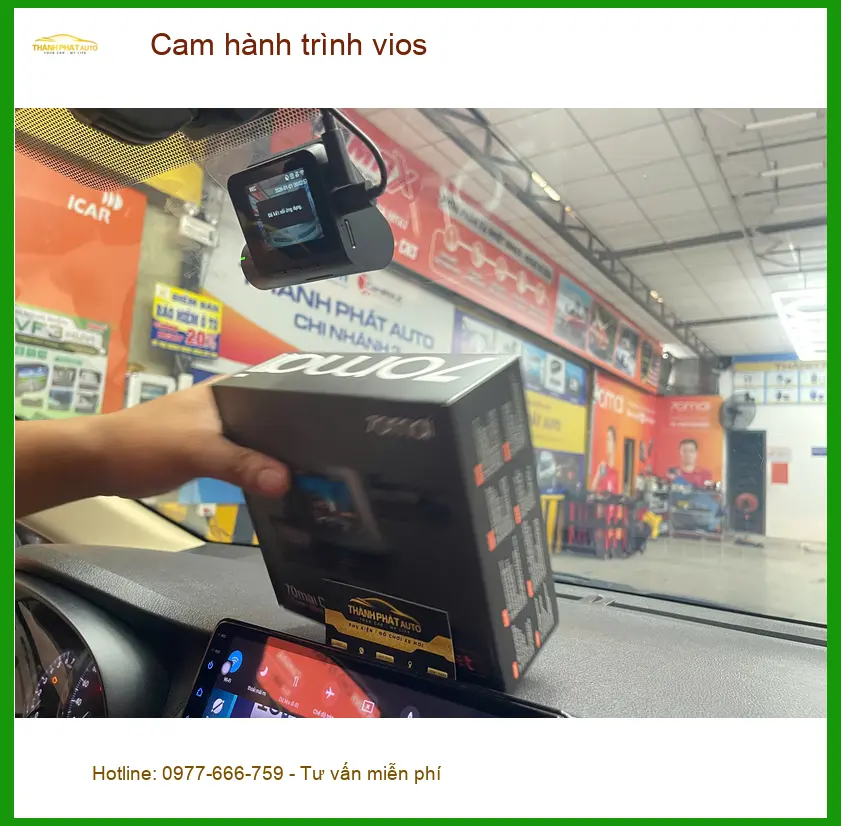Anh Minh lắp cam hành trình Vios tại Quận 12 để bảo vệ xe sau va chạm ảnh thực tế 2