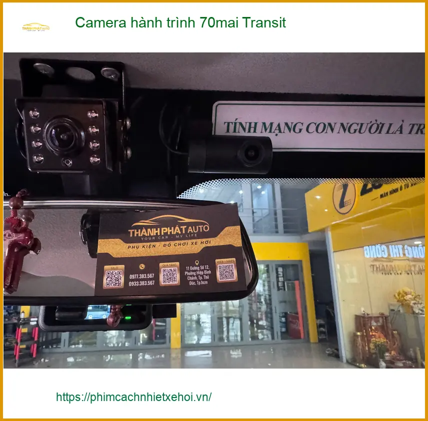 Anh Minh lắp Camera hành trình 70mai cho Ford Transit tại Quận 9 ảnh thực tế 3