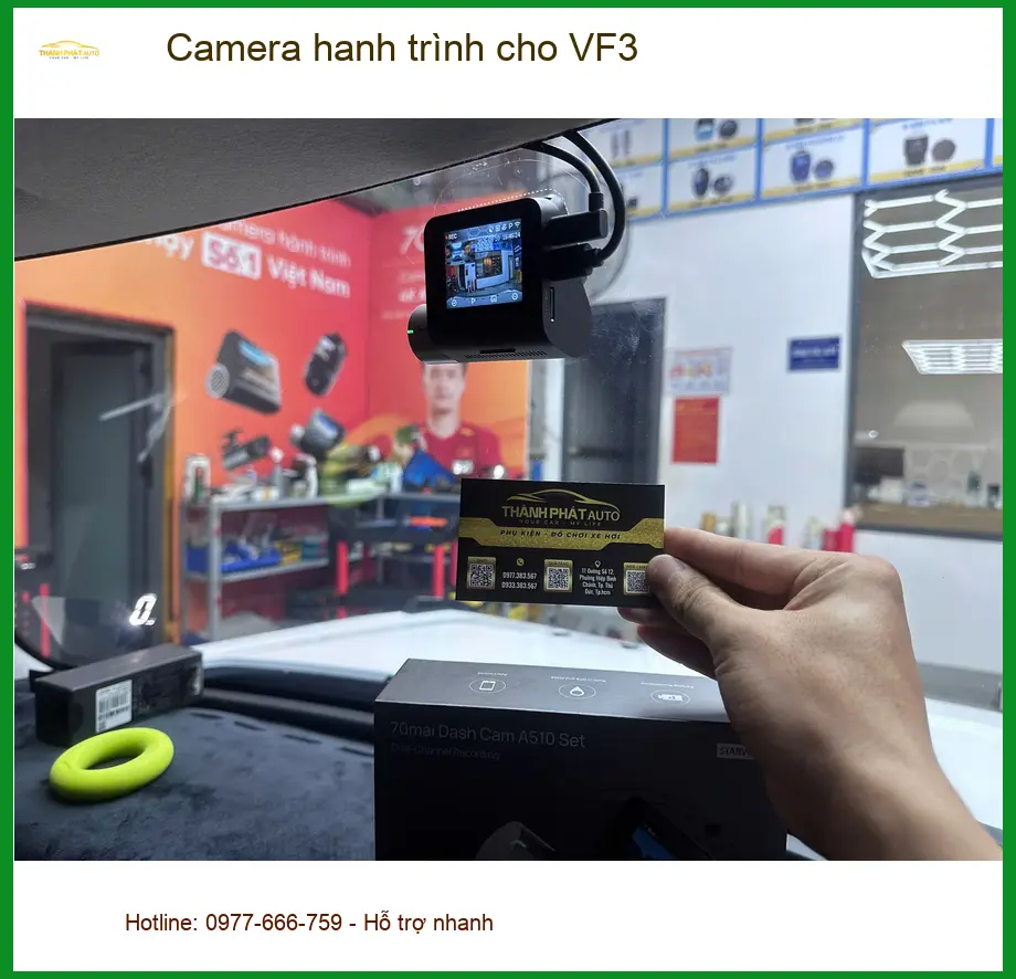 Chị Thảo lắp camera hành trình chính hãng cho VinFast VF3 tại Quận 12 ảnh thực tế 4
