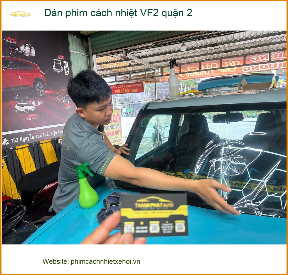 Trung Tâm Dán Phim Cách Nhiệt Ô Tô phim cách nhiệt VF2 quận 2 - Thi Công Chuyên Nghiệp ảnh thực tế 2