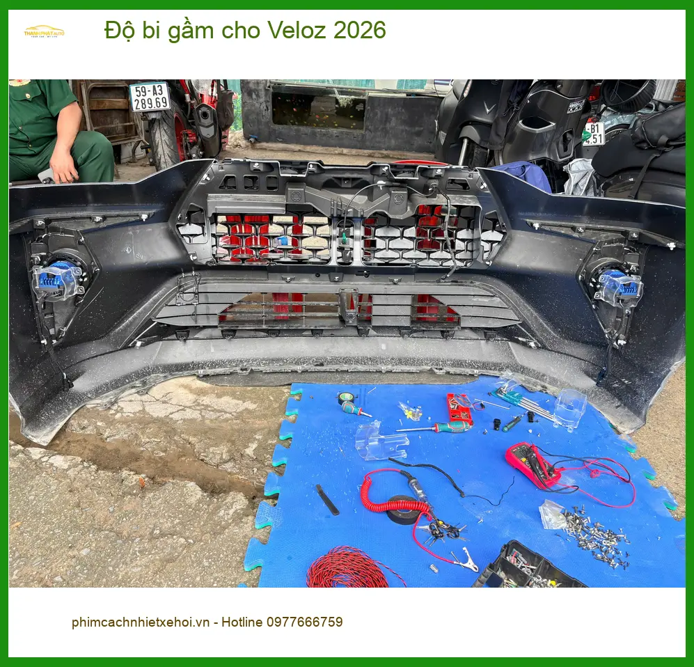 Anh Nhật Minh độ bi gầm cho Veloz 2026 tại Quận Thủ Đức vì đèn zin không đủ sáng ảnh thực tế 4