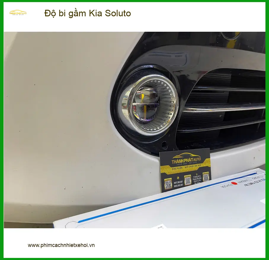 Anh Kiên độ bi gầm Kia Soluto tại Quận 9 để đi đêm an toàn hơn