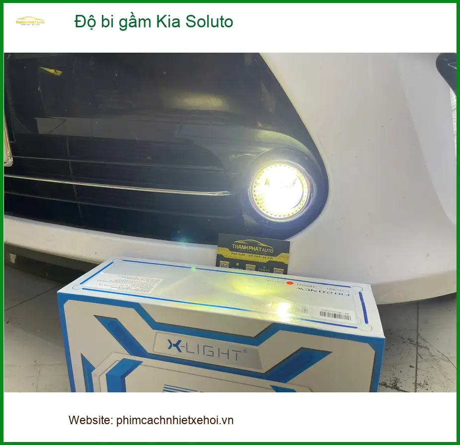 Anh Kiên độ bi gầm Kia Soluto tại Quận 9 để đi đêm an toàn hơn ảnh thực tế 2