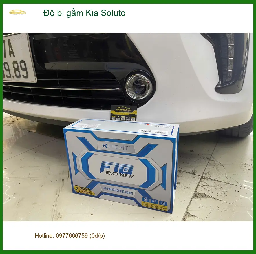 Anh Kiên độ bi gầm Kia Soluto tại Quận 9 để đi đêm an toàn hơn ảnh thực tế 4