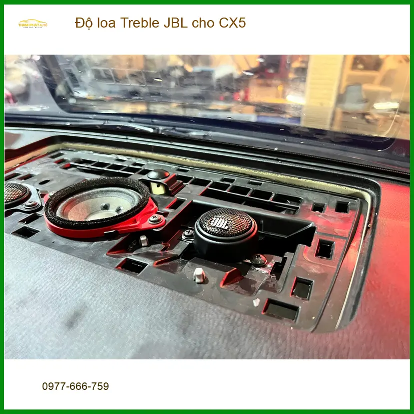 Chị Thảo độ loa Treble JBL cho Mazda CX5 tại Quận Thủ Đức