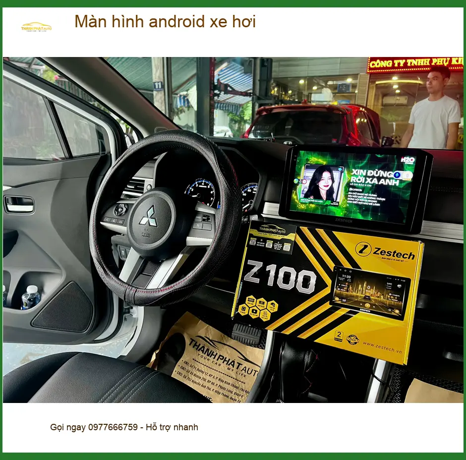 Cô Yến lắp màn hình android xe hơi VinFast Fadil tại Thủ Đức để giải trí ảnh thực tế 2