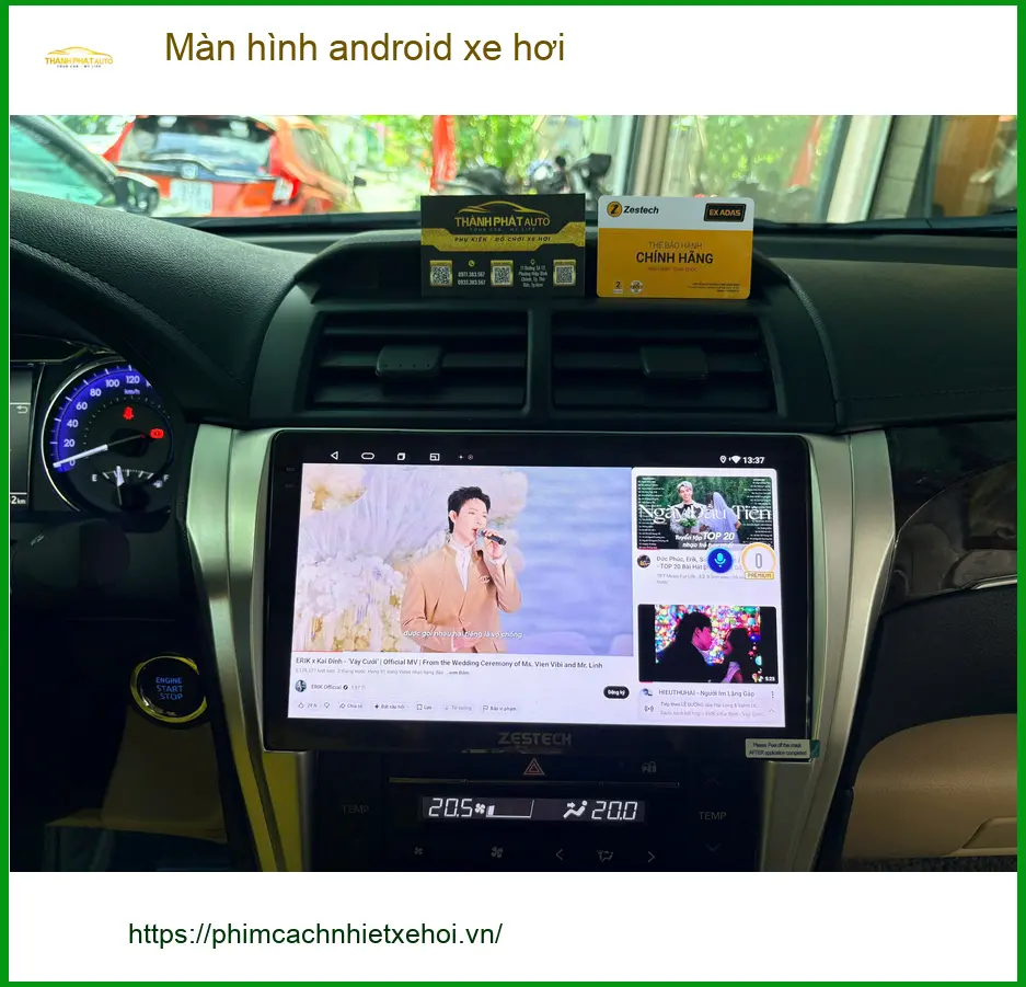 Anh Kiên lắp màn hình android xe hơi VinFast Lux A2.0 tại Quận Thủ Đức ảnh thực tế 3
