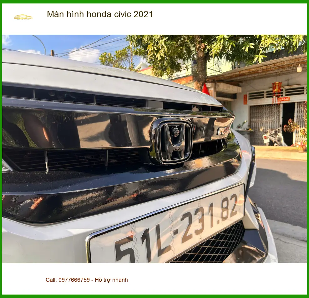 Chị Thư nâng cấp màn hình Honda Civic 2021 tại Quận 12 để xem YouTube ảnh thực tế 4