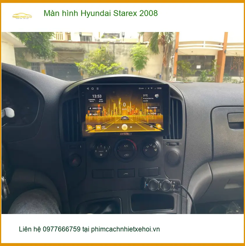 Anh Đạt lắp màn hình Hyundai Starex 2008 tại Quận 12 để nâng tầm trải nghiệm giải trí