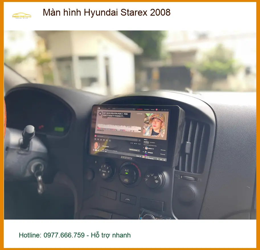 Anh Đạt lắp màn hình Hyundai Starex 2008 tại Quận 12 để nâng tầm trải nghiệm giải trí ảnh thực tế 4