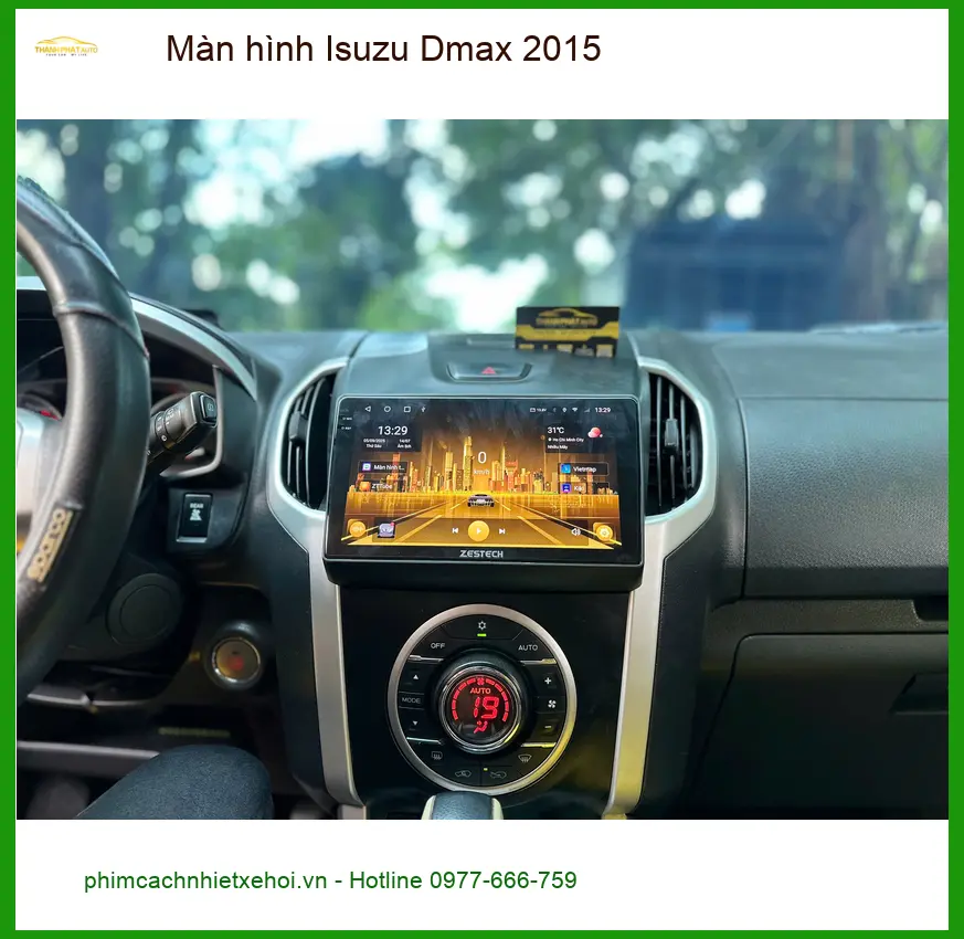 Chú Lâm nâng cấp màn hình Android cho Isuzu Dmax 2015 tại Thủ Đức ảnh thực tế 2