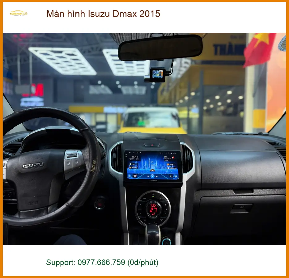 Chú Lâm nâng cấp màn hình Android cho Isuzu Dmax 2015 tại Thủ Đức ảnh thực tế 3