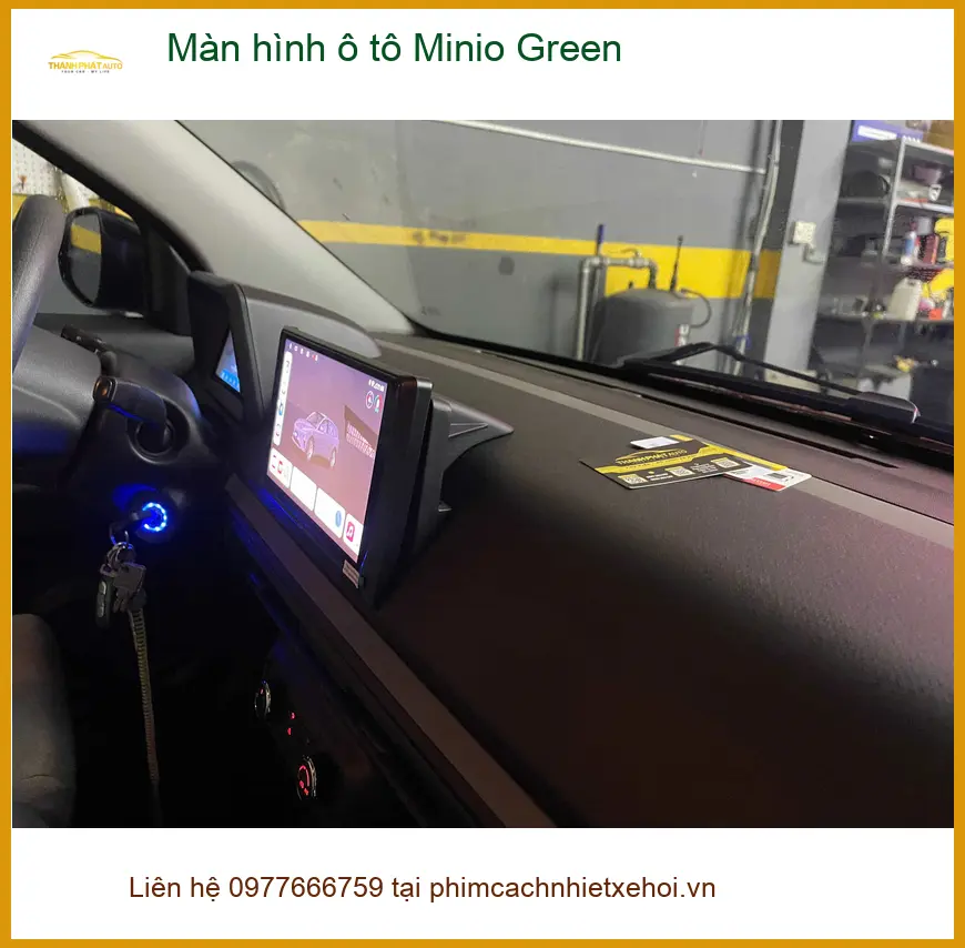 Chị Thảo lắp Màn hình Minio Green Hyundai Creta Quận 9 để dễ xem bản đồ ảnh thực tế 4
