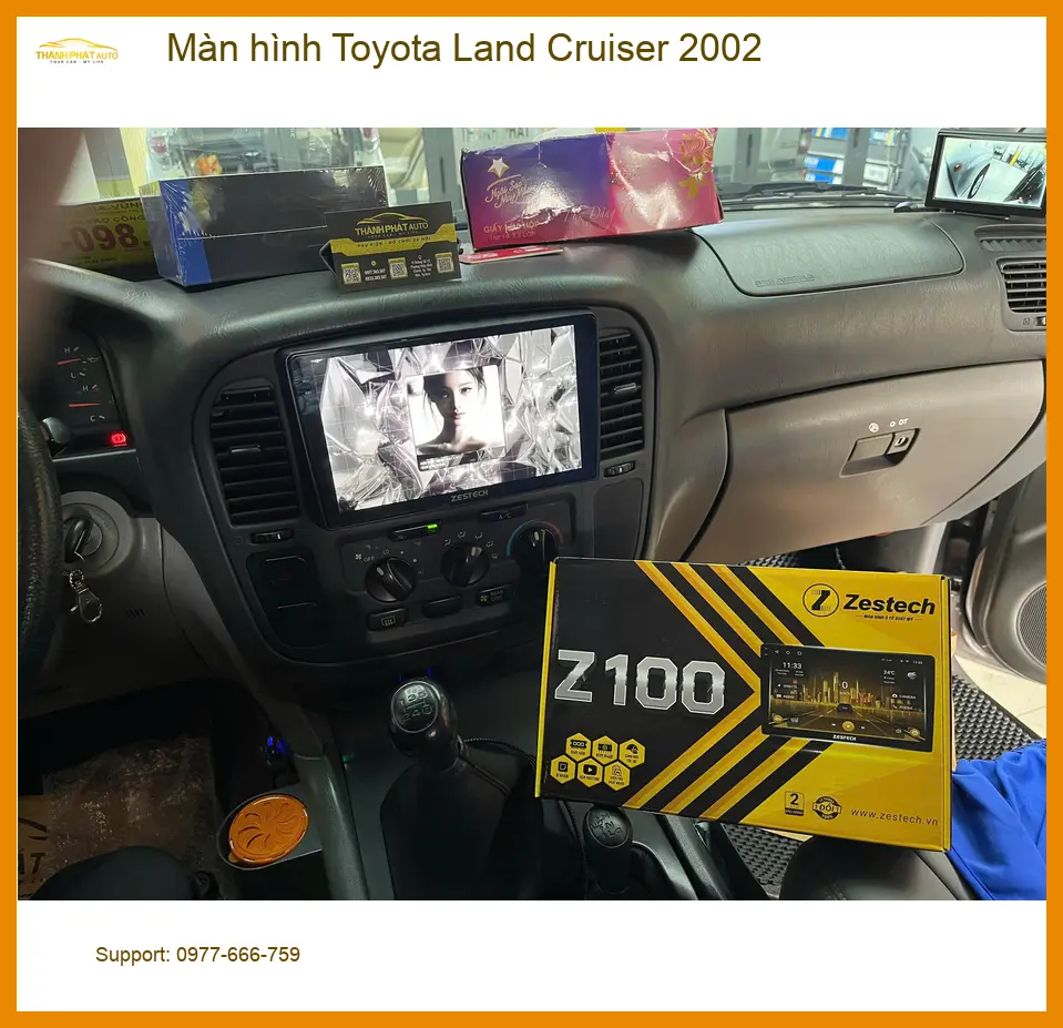 Anh Huy lắp màn hình Android Toyota Land Cruiser 2002 tại Quận 9 để giải trí