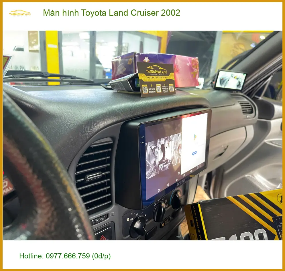 Anh Huy lắp màn hình Android Toyota Land Cruiser 2002 tại Quận 9 để giải trí ảnh thực tế 3
