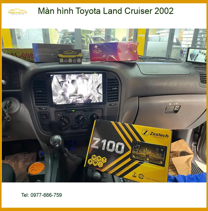 Anh Huy lắp màn hình Android Toyota Land Cruiser 2002 tại Quận 9 để giải trí ảnh thực tế 5