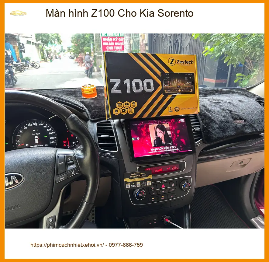 Anh Khang lắp Màn hình Z100 cho Kia Sorento Quận 12 vì màn zin không đủ tiện ích
