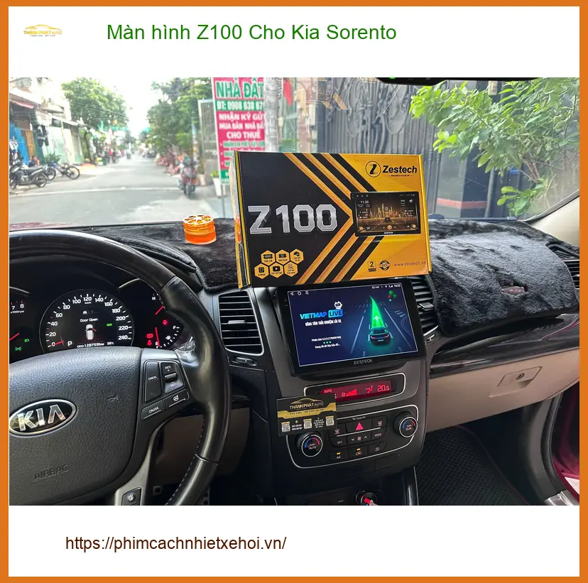 Anh Khang lắp Màn hình Z100 cho Kia Sorento Quận 12 vì màn zin không đủ tiện ích ảnh thực tế 2