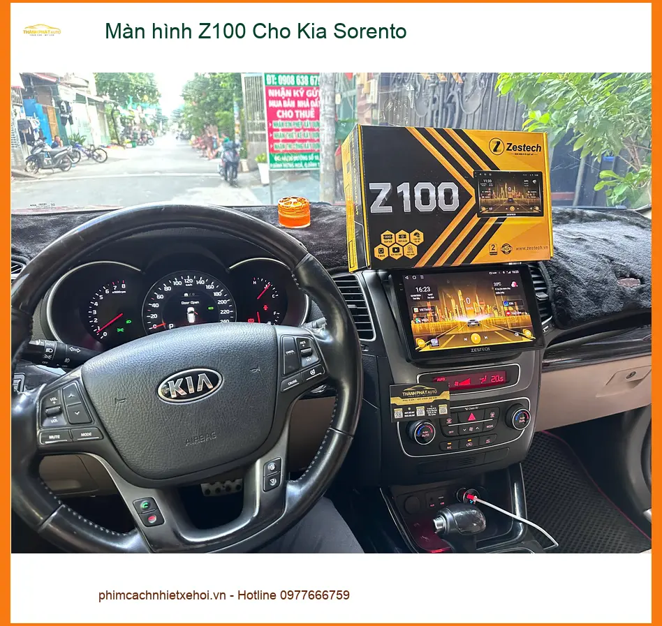 Anh Khang lắp Màn hình Z100 cho Kia Sorento Quận 12 vì màn zin không đủ tiện ích ảnh thực tế 5