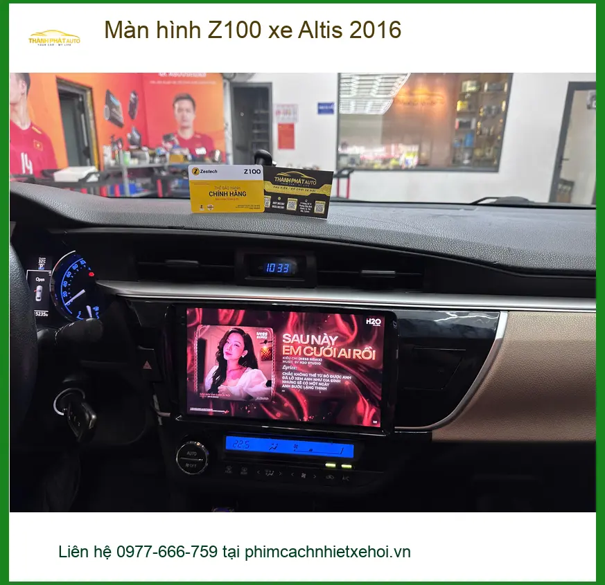 Anh Tùng lắp Màn hình Z100 xe Altis 2016 ở Quận 12 để tiện giải trí