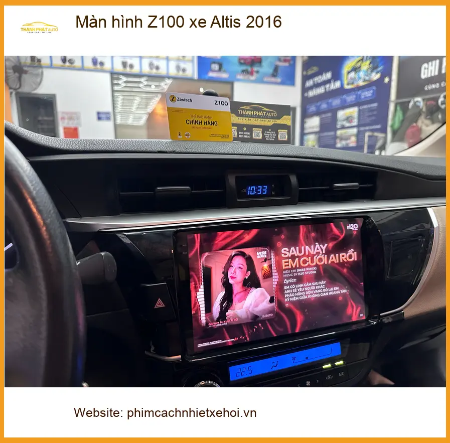 Anh Tùng lắp Màn hình Z100 xe Altis 2016 ở Quận 12 để tiện giải trí ảnh thực tế 2