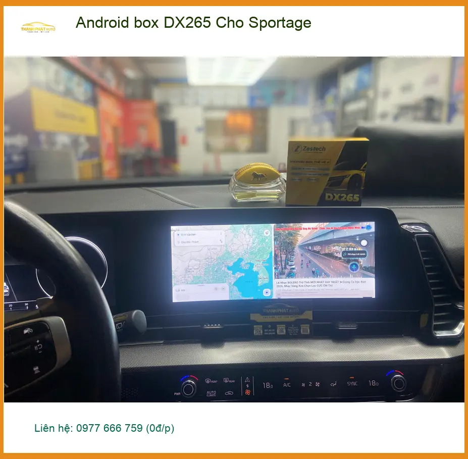 Anh Minh lắp Android box DX265 cho Sportage tại Quận 12 để nâng cấp giải trí trên xe ảnh thực tế 2