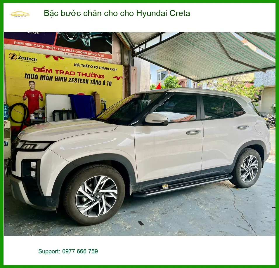 Anh Hoàng Long lắp bậc bước chân Hyundai Creta tại Thủ Đức cho người lớn tuổi ảnh thực tế 4