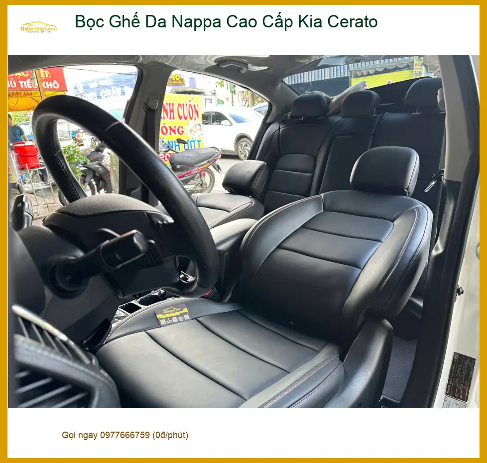 Nơi bọc Ghế Da Nappa Cao Cấp Kia Cerato cho Anh Quang tại Quận 12 uy tín