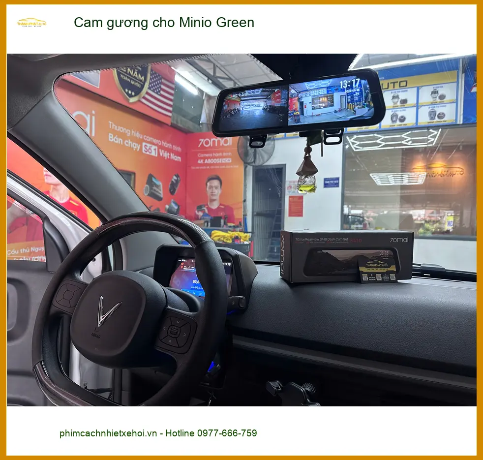 Anh Khang lắp Cam gương Minio Green tại Quận 12 để lái xe an toàn