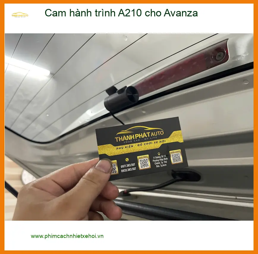 Chị Thúy lắp cam hành trình A210 cho Avanza tại Quận 12 có bằng chứng rõ ràng ảnh thực tế 2