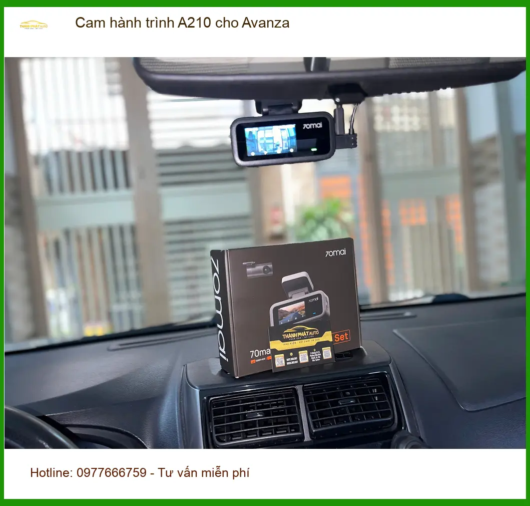 Chị Thúy lắp cam hành trình A210 cho Avanza tại Quận 12 có bằng chứng rõ ràng ảnh thực tế 4