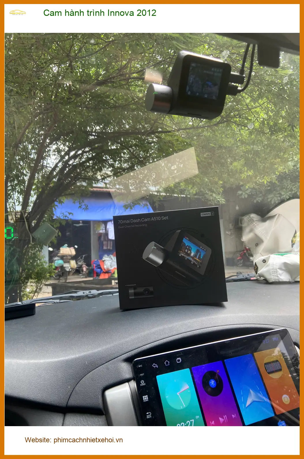 Anh Việt lắp cam hành trình cho Innova 2012 ở Quận Thủ Đức sau vụ va quẹt nhỏ