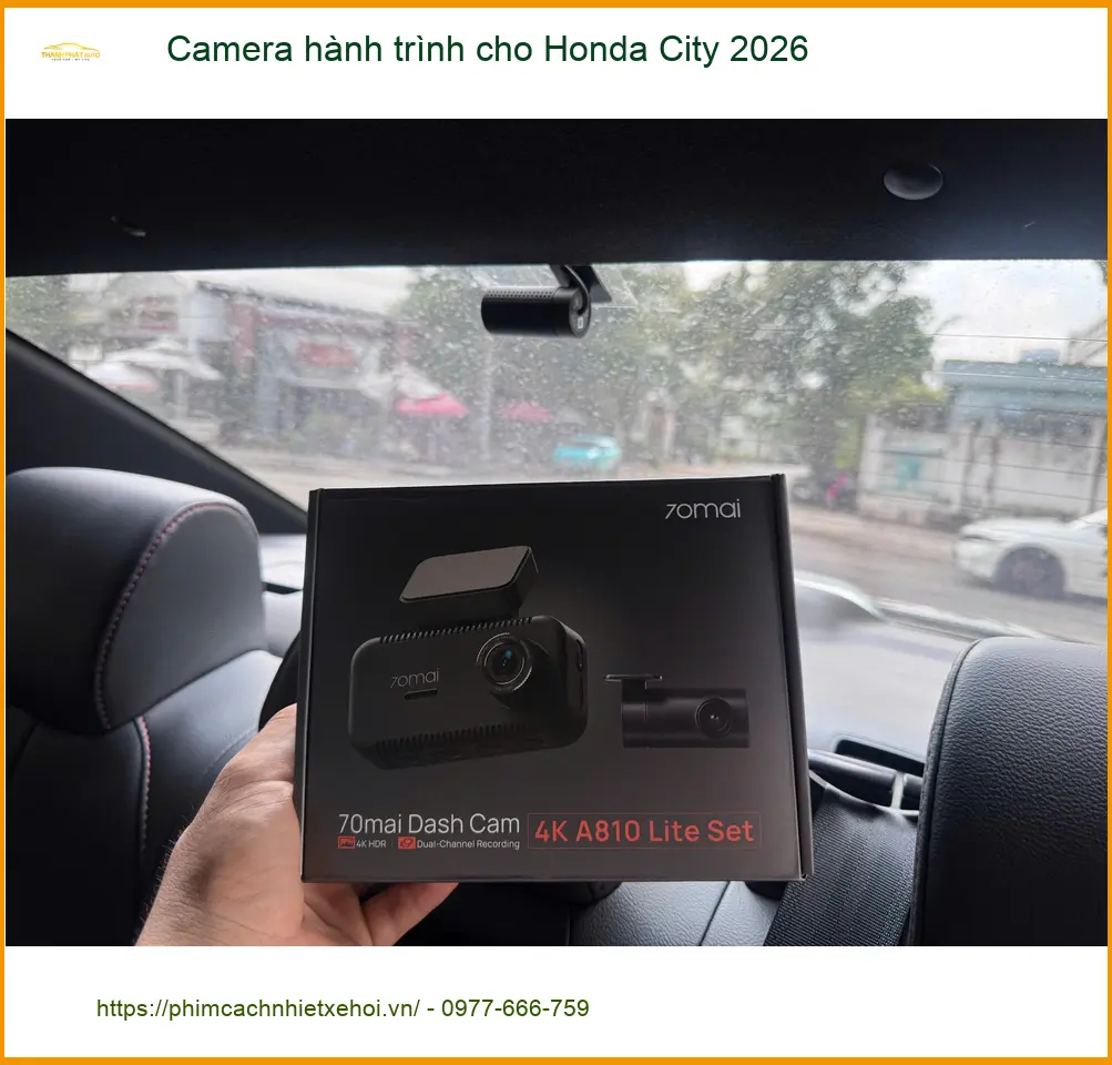 Anh Minh lắp camera hành trình Honda City 2026 tại Quận 9 để an tâm lái xe ảnh thực tế 5