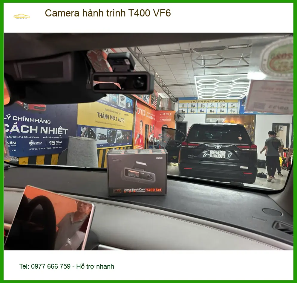 Anh Kiên lắp Camera hành trình T400 cho VinFast VF6 Quận 12 yên tâm lái ảnh thực tế 2