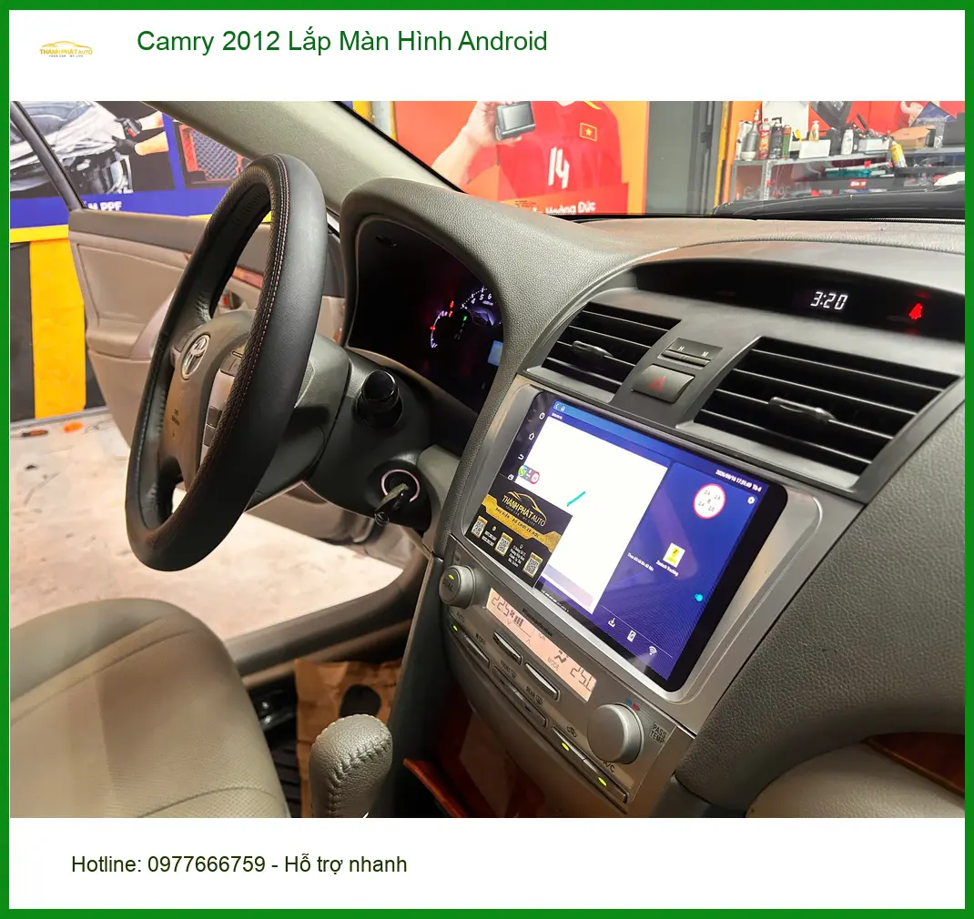 Anh Tấn nâng cấp màn hình Android cho Camry 2012 tại Quận 12 vì màn zin thiếu tính năng ảnh thực tế 3