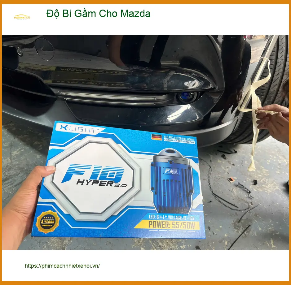 Anh Trọng độ bi gầm cho Mazda 3 vì đèn zin yếu khi đi đêm mưa tại Thủ Đức ảnh thực tế 4