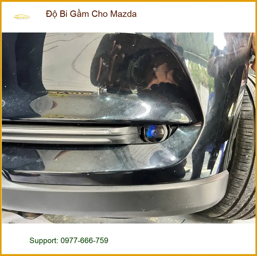 Anh Trọng độ bi gầm cho Mazda 3 vì đèn zin yếu khi đi đêm mưa tại Thủ Đức ảnh thực tế 5