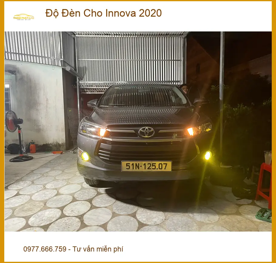 Anh Thiện độ đèn Innova 2020 tại Quận 9 do đèn zin quá yếu khi đi đường xa ảnh thực tế 3