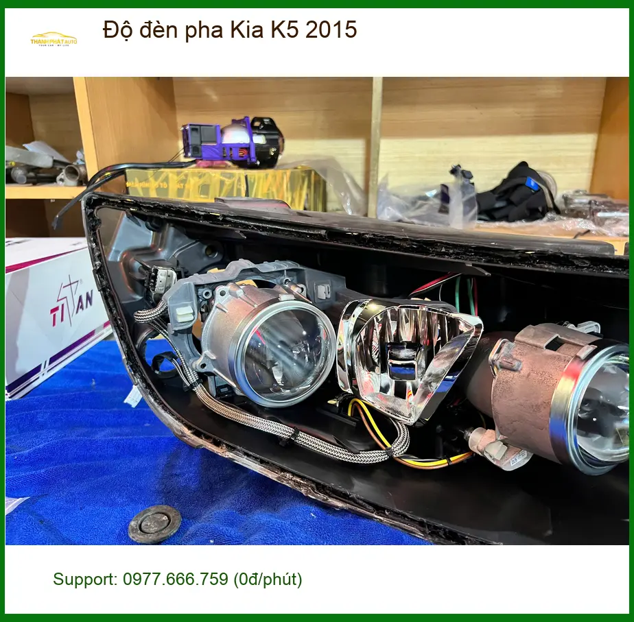 Anh Nhật độ đèn pha Kia K5 2015 tại Quận Thủ Đức để tăng sáng