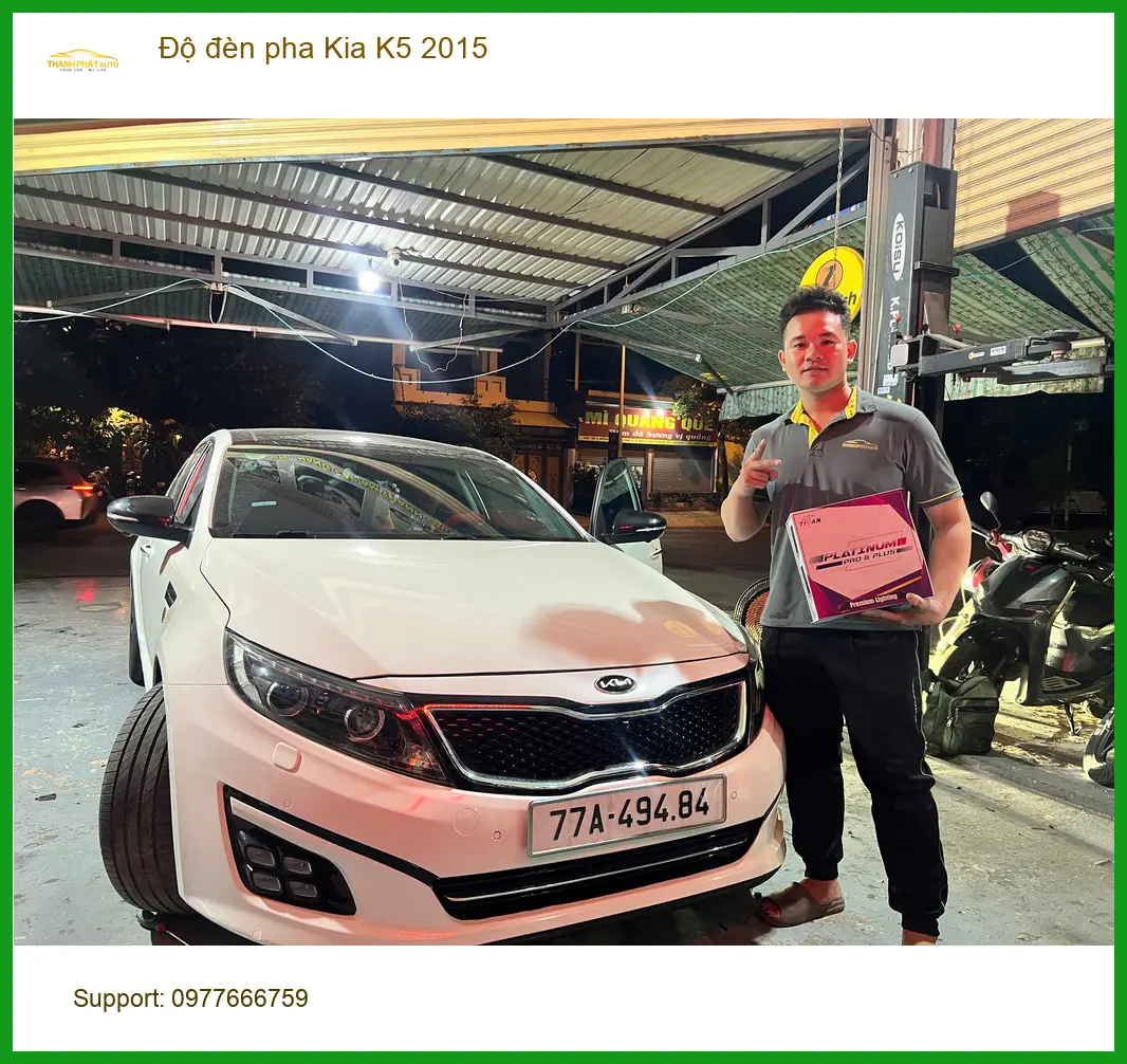 Anh Nhật độ đèn pha Kia K5 2015 tại Quận Thủ Đức để tăng sáng ảnh thực tế 2