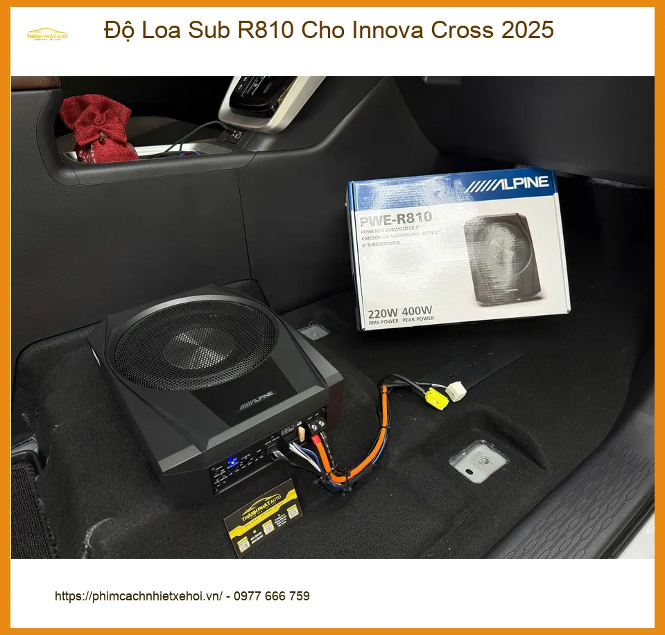 Trung tâm độ Loa Sub R810 Innova Cross 2025 Quận 12 uy tín, chính hãng ảnh thực tế 2