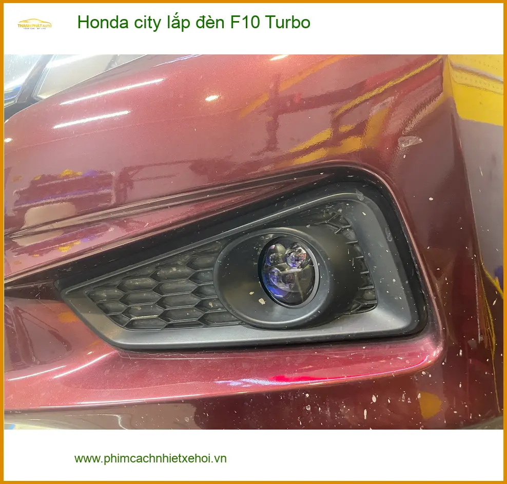Chú Minh lắp đèn F10 Turbo cho Honda City ở Quận 9 vì đèn zin không đủ sáng ảnh thực tế 3