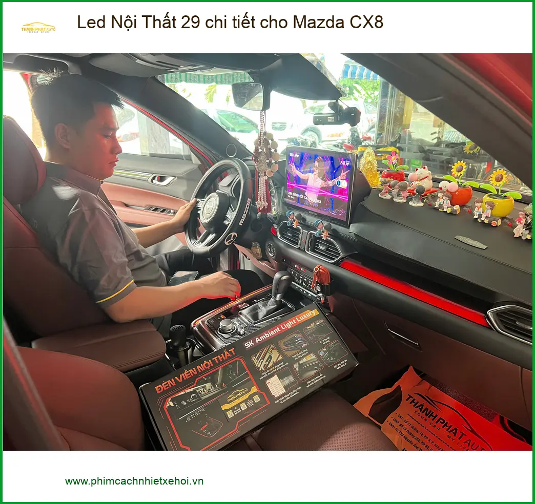 Anh Tài lắp Led Nội Thất 29 chi tiết cho Mazda CX8 tại Thủ Đức